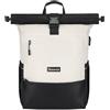 Sheonie Zaino Donna e Uomo Grande con Scomparto Laptop 15,6 Pollici, Zaino Rolltop con Porta USB, Zaino Antifurto per Università Viaggio Lavoro Tempo Libero, Beige