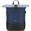 Sheonie Zaino Donna e Uomo Grande con Scomparto Laptop 15,6 Pollici, Zaino Rolltop con Porta USB, Zaino Antifurto per Università Viaggio Lavoro Tempo Libero,Blu
