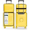 4FLY Valigetta rigida leggera da viaggio e set di valigie: trolley con serratura TSA, ruote doppie, manico telescopico in alluminio e doppia cerniera, beauty case, bagaglio a mano e bagaglio da lavoro