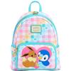 Loungefly Pokémon Mini Zaino, Piplup e Eevee, Collezione Limitata, 26x22x16 cm, Motivo a Quadretti Pastello