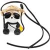 PLAFOPE Ciondolo Panda per Auto Cappello di Paglia, Decorazione Interni Automobilistici Kawaii, Accessorio Pendolo per Specchietto Retrovisore, Leggero e Facile da Appendere