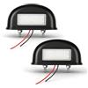 AOHEWEI 2 Pcs LED Luci Targa 12V/24V, Numero Di Licenza Lampada Posteriore | 6000K LEDs 12SMD Impermeabile Universale Lampadine Targa per SUV, RV, Auto, Rimorchi, Camper, Camion e Imbarcazioni Omologata