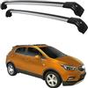 MhaRt Barre Portatutto Portapacchi per Opel Mokka X, 5dr SUV 2016-2022, Barre da Tetto Lega di Alluminio,silver black