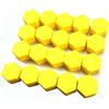 Janmobrian Copridadi Ruota 20 pz 17/19/21mm Silicone auto pneumatico ruota mozzicone copre protezioni tappi di protezione da dadi da dadi copriletto hub viti protettiva polvere a prova di poltoni(Yellow,17mm)