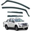 AirFlux Set di 4 deflettori d'aria compatibili con ISUZU D-MAX 4 porte Double Cab 2012 2013 2014 2015 2016 2017 2018 2019 2020.