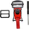 Gwtdtoad Chiusura per casco da bicicletta, doppia D, per moto, con fibbie, chiusura rapida, accessorio per casco da moto, per donne, uomini e adulti, 6,5 x 2 cm