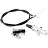 Generico Comando starter tirante aria PM in plastica cromata - UNIVERSALE per scooter e Vespa - CI0066