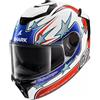 SHARK, Casco Moto Integrale SPARTAN GT PRO FLAGSTAFF x TROY LEE DESIGNS White Red Blue, S