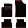 QUEMAR Tappetini Auto per Citroen C3 I, Bordo Fucsia, 0 Ricami | 2002-2009 / Kit Tappeti Moquette e Gomma su Misura / Set 2 Anteriori + 2 Posteriori / Ricami e Colori Personalizzati