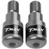 YIEBA TMAX 500 530 560 2Pcs Bilanceri Manubrio Contrappesi Moto Manopole Manubrio Terminale CNC Alluminio Per Tmax 500 Tmax 530 Tmax 560 2009-2022 TMAX530 SX DX 2017-2019(Colore titanio)