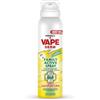 VAPE FUMAKILLA VAPE DERM FAMILY ACTIVE SPRAY, Spray Antipuntura Pronto all'Uso a Base di Icaridina, Efficacia Immediata, Non Unge, Contro Zanzare Comuni, Tigre, Zecche, 125ml