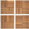 QTREIDG Piastrelle per pavimenti in legno massello 30,5 × 30,5 cm, 36 pezzi (3,3 m²), piastrelle in legno con sistema a clic, antiscivolo, idrorepellente, per balcone, terrazza, giardino, sauna