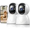 GUOANVISION Telecamera di sorveglianza WiFi 5G per interni, FHD 1080P, per interni e interni, con persone/neonati/animali domestici, tracking automatico, 3 visioni notturne, audio bidirezionale