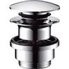 Schläfer 4051001 | Piletta Click Clack Universale per Lavabo Bagno e Bidet con Troppopieno, Scarico Pop-up per Lavandino 1 1/4, Valvola di Scarico in Ottone Cromato