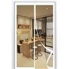 LZJD Zanzariera Magnetica Porta Finestra 150 x 300 cm Chiusura Automatica Zanzariera Magnetica per Porta Viene Fornito con Kit di Montaggio per Porte da Balcone/Cantine/Terrazze, Bianco