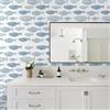 ZAHHYG Carta Adesiva Per Mobili Pesce Blu Carta Da Parati Autoadesiva - Carta Da Parati Camera Da Letto Impermeabile Pvc Per Mobili Cucina Armadio - Carta Da Parati Adesiva Muro 38X250CM