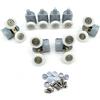 YuanQian - Set di 8 guide per porta della doccia, ruote e puleggie, guide di ricambio per casa, bagno, fai da te (4 rulli superiori doppi e 4 rulli inferiori singoli)