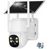 Generic Telecamera di Sicurezza Esterna 4G LTE con Pannello Solare, Telecamera di Sorveglianza 2K PTZ con Scheda SIM, Rilevamento Umano PIR, Visione Notturna, Impermeabile IP66, PTZ 355°/90°, Audio