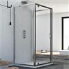 Idralite Box Doccia 3 lati 70x70x70 AP. 70 CM H185 trasparente mod. Sintesi TRIO 1 Anta