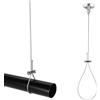 Goktvai Kit Supporto Soffitto Asta Armadio, Robusto Regolabile Staffa Tubo Guardaroba Ad Alta Resistenza Sistema di Supporto Asta Armadio per Barre Doccia Curve a L & Drit