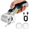 DEKOPRO Forbici elettriche senza fili da 3,7 V, forbici elettriche multifunzionali, tagliano con forza cartone e sono adatte per materiali come tessuto, pelle, tappeti e plastica, grigio