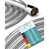 Engelbach® Tubo Doccia Flessibile 1,25m - Doppia Protezione Antitorsione - Plastica, Attacco Universale ½ - Flessibile, Resistente, Made in Germany