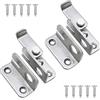 CYIOU 2PCS Chiavistello in Acciaio Inossidabile Chiavistello Piccolo Serratura per Porta Scorrevole Chiavistello di Sicurezza Aperto a Destra Adatto per Porte Finestre/Bagni/Armadi (con Viti)