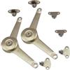 LOOTICH Duo Standard Versione Leggera Sistema di Supporto per Porta a Ribalta Staffe per Cerniere per Ante di Armadi in Legno Telai in Alluminio Fissaggio Armadio Cucina Ammortizzatore Argento 2 set