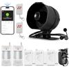 TOWODE Sistema di allarme antifurto WiFi, sensore per porte e finestre, sistema di sicurezza domestica, antifurto 120 dB, allarme intelligente con sensore magnetico con notifica gratuita APP e telecomando