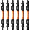 Hakkin Set di 6 punte per cacciavite a doppia estremità S2, in acciaio Torx, 75 mm, lunghe Roberston, a stella quadrata, 1/4, set speciale per avvitatore a batteria PH2, PH1, SL6, SL4, SQ1, SQ2, T15