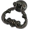 Tighall Gabinetto vintage in bronzo antico tira francese provinciale singolo foro maniglia anello scute-like goffratura per cassetti comò armadio armadio armadio