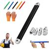 Gienslru Chiave di Estensione Deportata Professionale, Set Adattatori 3-in-1 (1/4, 3/8, 1/2), Prolunga Cricchetto Ultra-Piatta per Spazi Ristretti, Compatibile con Chiave a Impulsi (C)