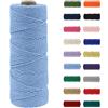 MORAINJAY 3mm Cotone Macramè 100% Naturale,Blu Elegante 100m Filato Non Sbiancato Senza Chimici per DIY, Bomboniere, Decorazioni - Cordame in Cotone per Crafts