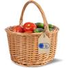 Creative Home Cestino in Vimini con Manico | 35 x 35 x 36 cm (+/- 2 cm) Grande e Leggero | Intrecciato a Mano Cesto Regalo di Frutta | Cestino da Picnic | Colore Marrone Naturale