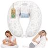 The Double Twenty Cuscino Gravidanza e Allattamento in Fiocco di Memory Foam - Federa Ipoallergenica Sfoderabile - Supporto Ergonomico per Dormire Meglio OEKO-TEX e Made in Italy - Grigio