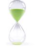 GNEGNI LIFE Clessidra, 3 minuti, sabbia magenta, decorazione in vetro per cucina, scrivania, aula, ufficio (verde 3 minuti)