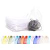 MORAINJAY 100 sacchetti regalo in organza bianca, 10 x 15 cm, piccoli sacchetti in organza, sacchetti per gioielli da matrimonio con coulisse, sacchetti a rete per caramelle, caramelle, feste