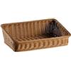 Generisch Cesto portaoggetti in rattan, 40 x 30 x 12 cm, rettangolare, in rattan, per conservare frutta e pane, cestino da bagno, articoli da cucina e decorazioni