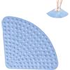 Huamirra Tappetino Doccia, 70 x 70 cm, Tappetino Doccia Antiscivolo, Tappeto da Doccias Angolare con Ventose, Tappeto Vasca Antiscivolo con Fori di Drenaggio, per Sauna o Vasca da Bagno(Blu Chiaro)
