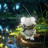 YZYOE LED solare piccola rana luce, lampada di decorazione atmosfera all'aperto, luci di paesaggio di giardino di rana animale di resina carina.
