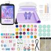 HeyClear Kit Resina UV con Lampada UV - 250g Resina UV Trasparente e Dura, per Principianti di Resina UV, UV Resin per Gioielli, Stampi e Fai-da-te