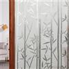 LIUNADM Pellicola Vetri Finestre 65 x 220 cm Autoadesive Anti-Uv Elettrostatica Opaca Decorativa Autoadesiva, Pellicola per Vetri per Ufficio Bagno da Letto, Bamboo