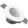 Silamp Portafaretto in gesso a scomparsa rotondo alto attacco GU10 incluso Fi-GESSO-13