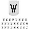 Design Letters Vetro/tavolo usura 10205000W bere bicchiere di vetro con lettere (A-Z) W, borosilicato