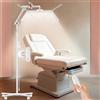 Diesisa Pieghevole Lampada per Extension Ciglia: Regolazione in Altezza Lampade da Terra per Estetista con Ruote - Lashmaker Regolazione Dell'intensità per Estetica Senza Sfarfallio - Bianca