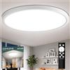LetGlin 28W Lampada con Sensore di Movimento, 2800LM Plafoniera Dimmerabile con Telecomando, Luce led con Sensore Crepuscolare, IP54 3000K Lampada da Soffitto Luci per Scala Balcone Bagno, 30cm