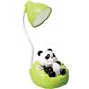 Generic Luce notturna ricaricabile a forma di panda, lampada da scrivania a LED dimmerabile con cassetto, 9,5 x 8,5 x 23 cm, adorabile e carina da lettura con controllo touch, per bambini in camera da