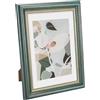 Rieeyrslza Cornice Decorativa Vintage A4 Cornice Portafoto Turchese 21x29,7 CM Cornice Antica, Pannello Acrilico, Barocca con Staffa, Fit Famiglie Uffici (Turchese 1Pz)