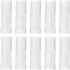 OKJHFD 10 Pz E14 Tubo Metallico Testa Della Lampada Involucro Ferro Lampadario Di Cristallo Tubo Accessori Per L'illuminazione Raccordi per Portalampada Candela Base Della Lampada Del (Bianco)
