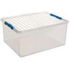 SUNWARE perfectly organised Sunware Q-Line Box - 120 litri - 80 x 50 x 38 cm - Trasparente/Blu